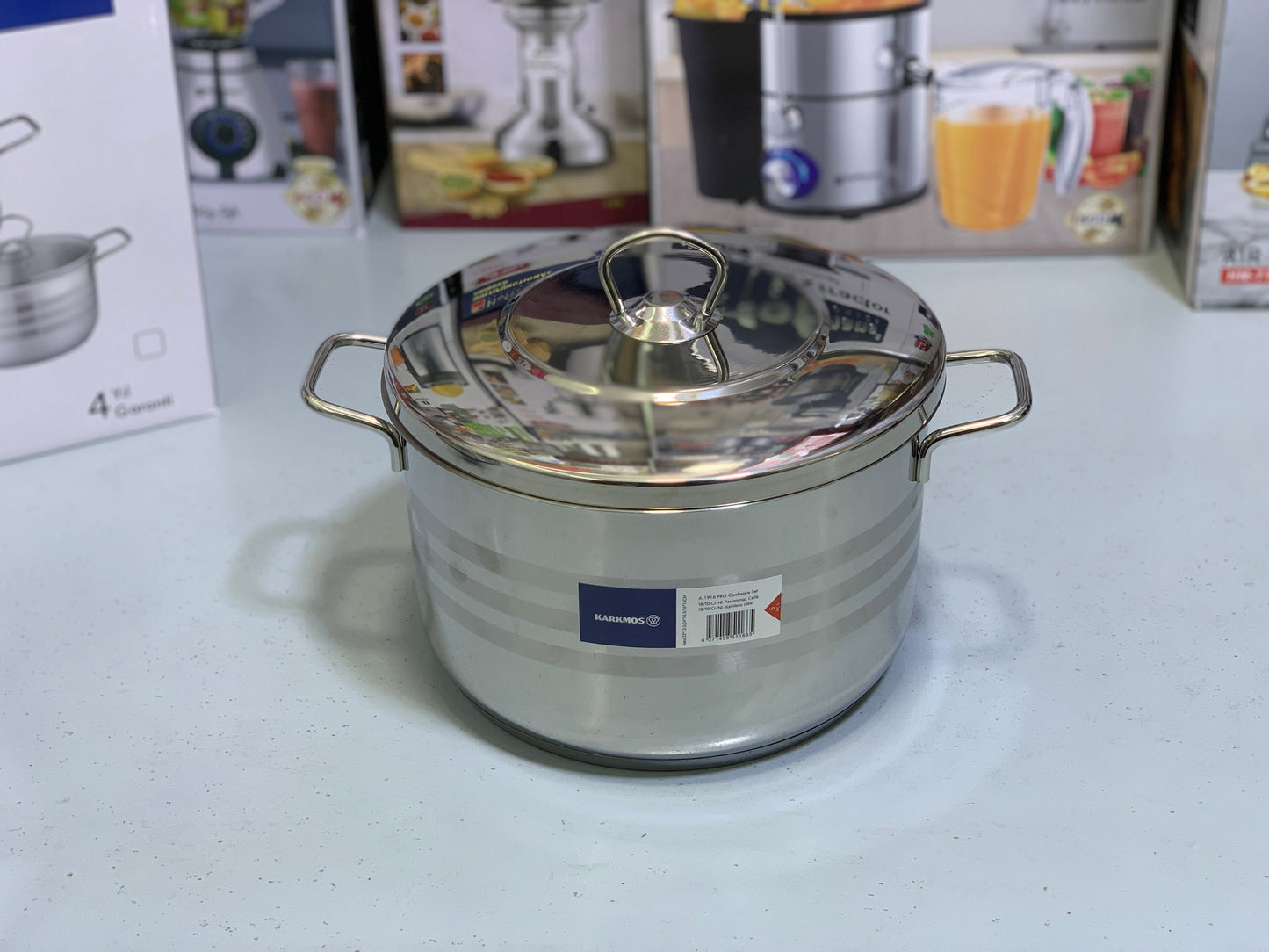 Karkmos 3 Pieces Casseroles Cookware Set Cri-Ni Stainless Steel
