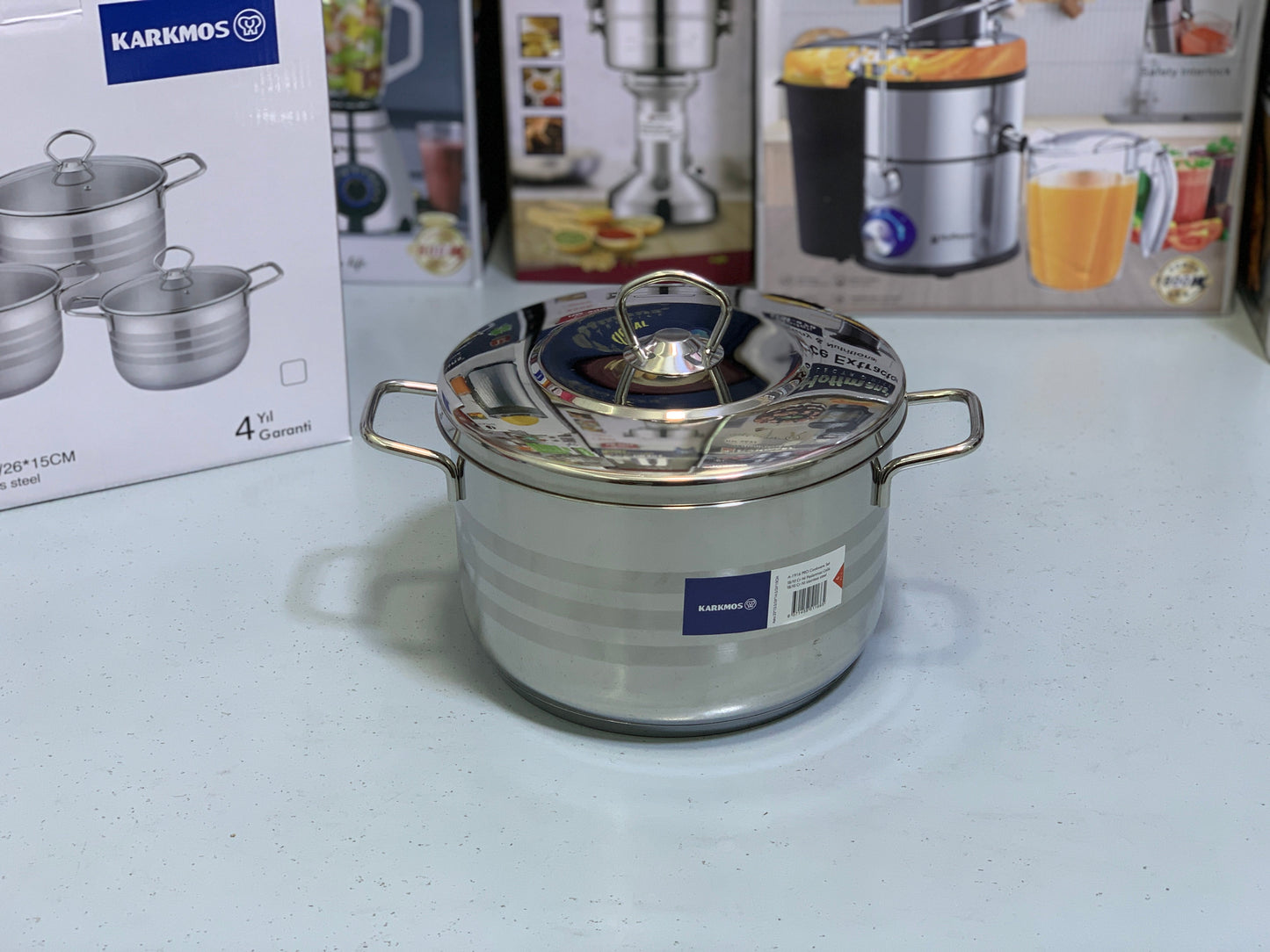 Karkmos 3 Pieces Casseroles Cookware Set Cri-Ni Stainless Steel