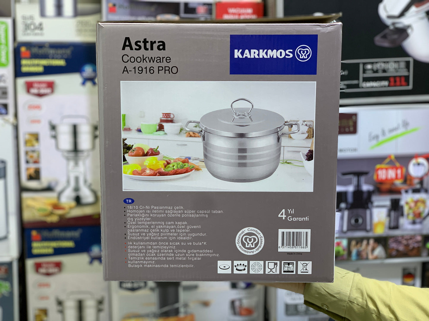 Karkmos 3 Pieces Casseroles Cookware Set Cri-Ni Stainless Steel