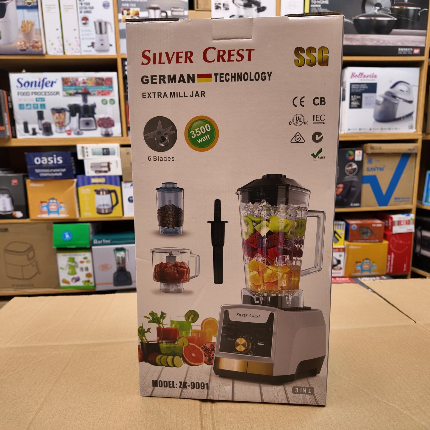 Silver Crest 3-in-1 blender & Chopper with Extra Mill Jar - German Lot
