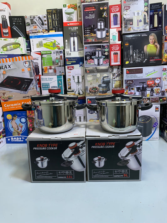 Knob Type Pressure Cooker with Advance safety Stainless Steel