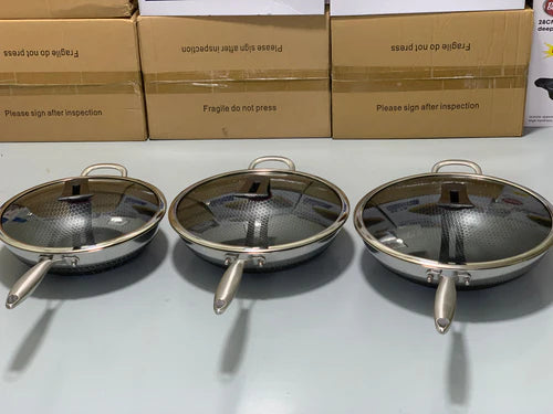 34cm Germany lesser honeycomb fry pan & handi