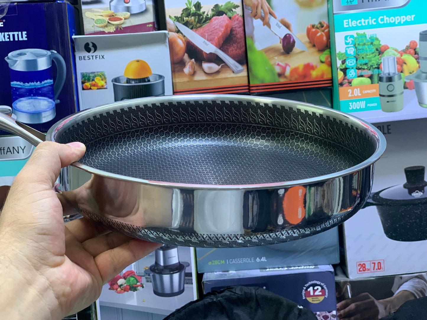 Laser Coated Fry Pan| SUS 316 Steel Graded