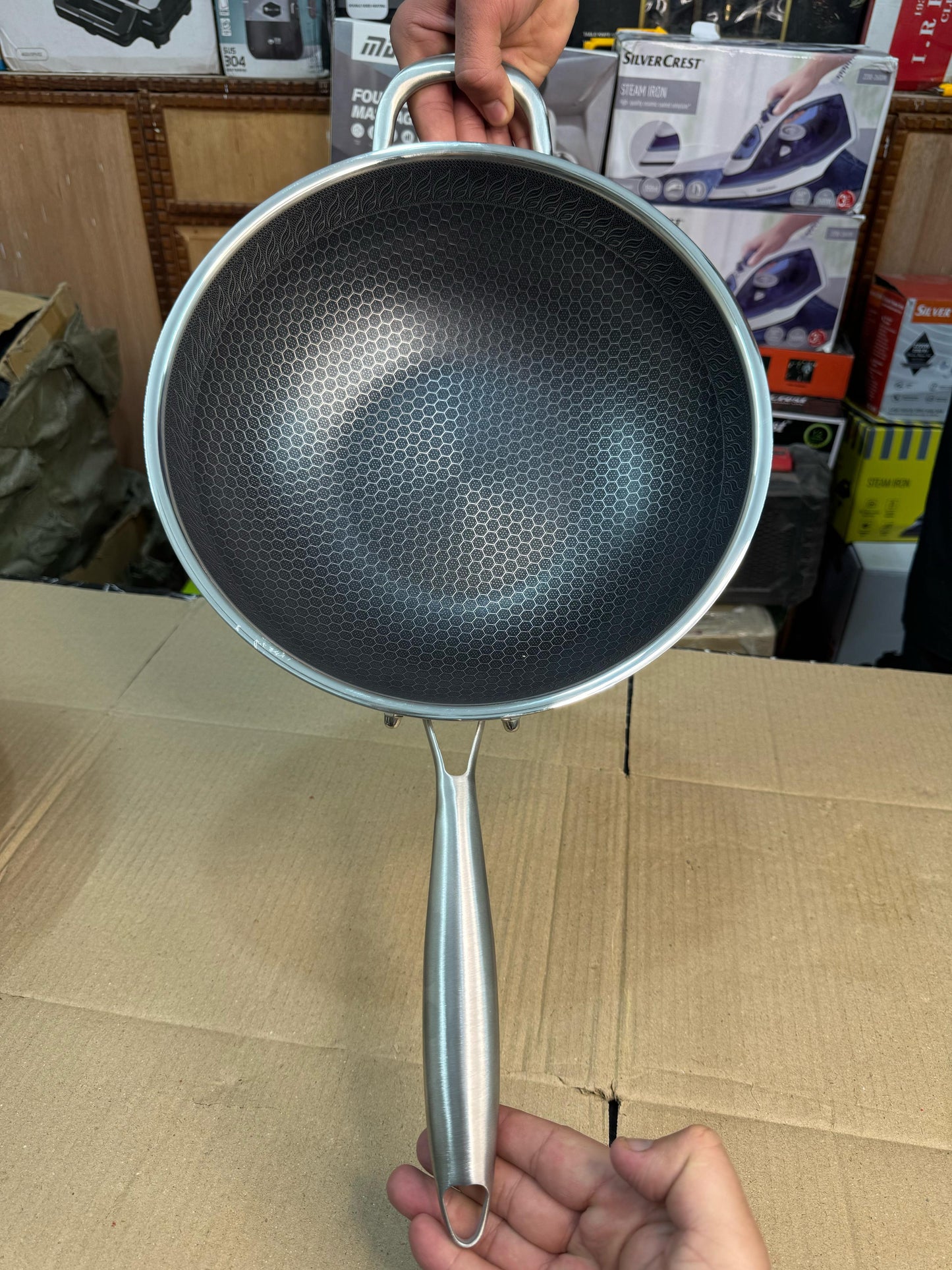 34cm Germany lesser honeycomb fry pan & handi